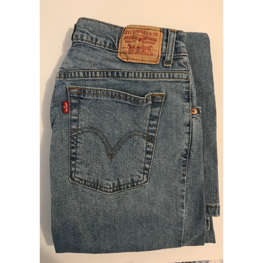 Levis 550 Relaxed Boot Cut Jeans Medium Wash Blue Denim Womens 10M